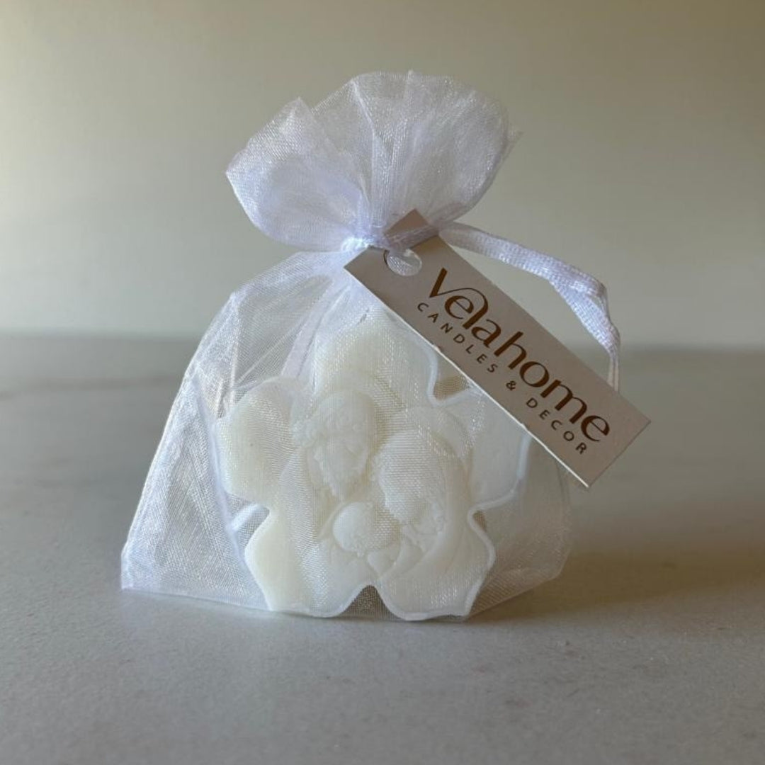 Vela Sagrada Familia en bolsa de organza