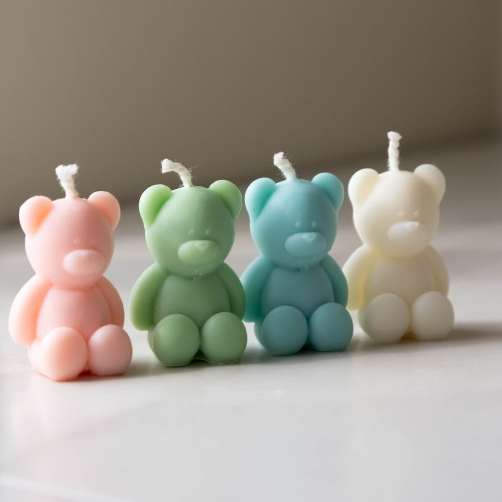 Vela Osito Mini en Bolsa de Organza