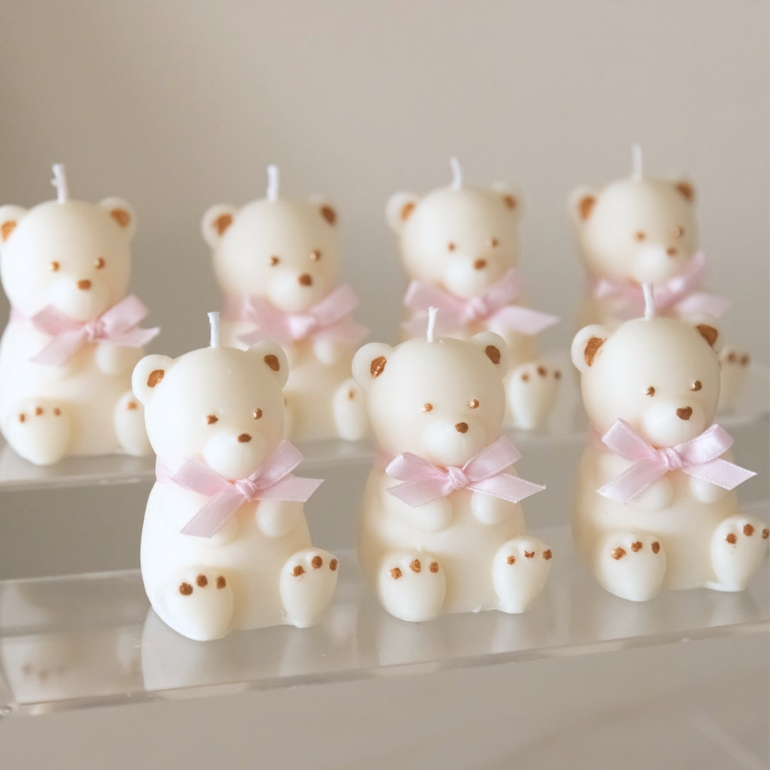 Vela Osito en bolsa de organza