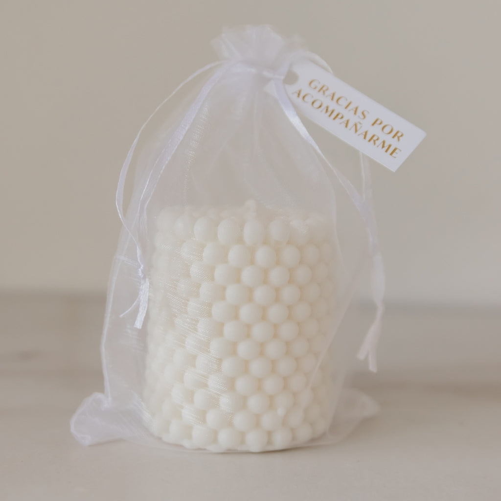 Vela Drops en bolsa de organza
