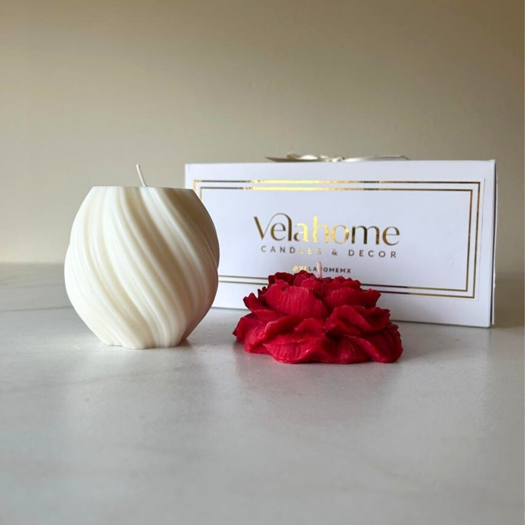 Vela Peonía & Twist Set