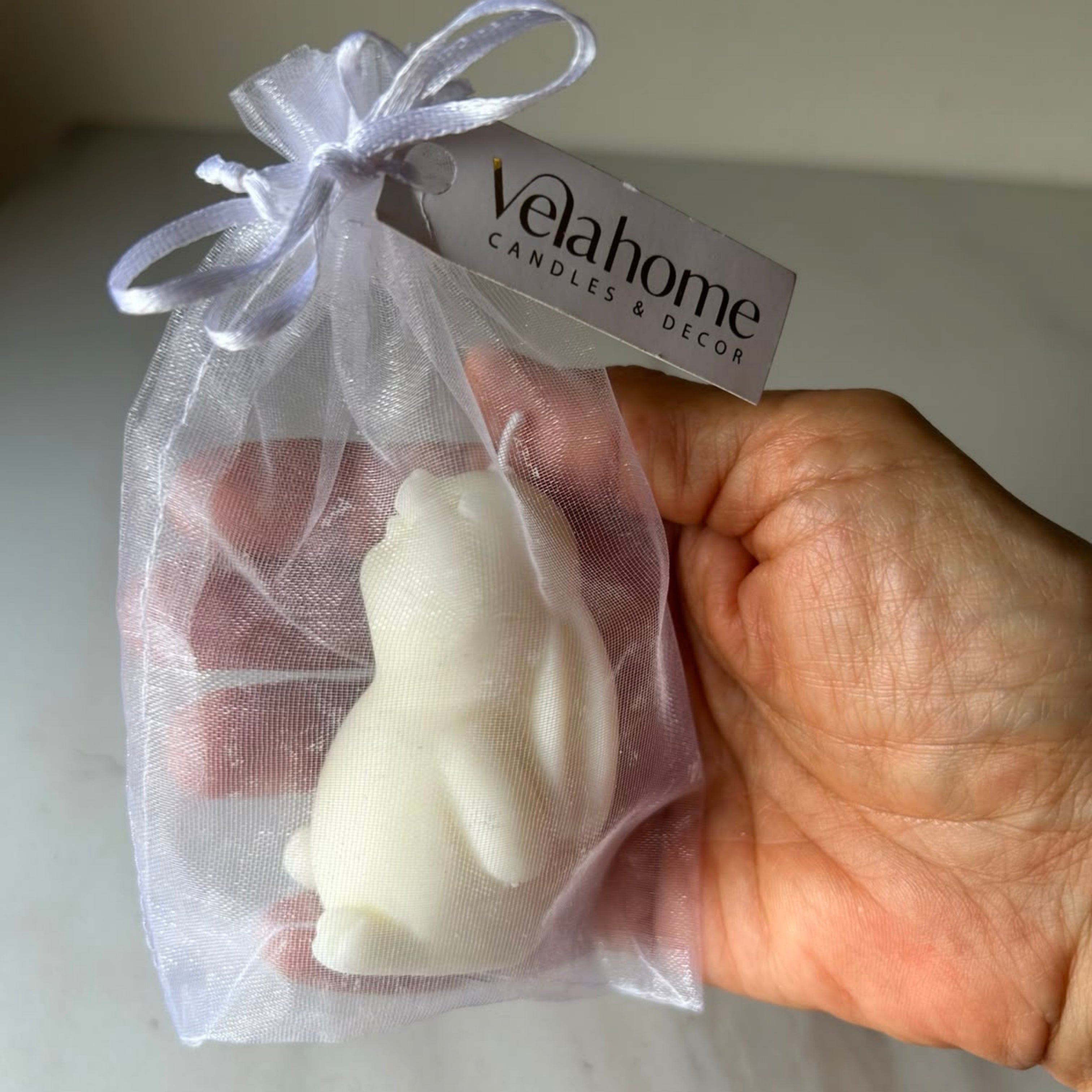 Vela Conejito en Bolsa de Organza