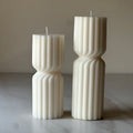 Set de velas Columnas Rayadas Espiral