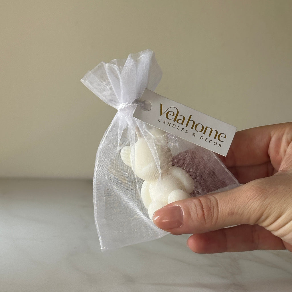 Vela Osito Mini en Bolsa de Organza
