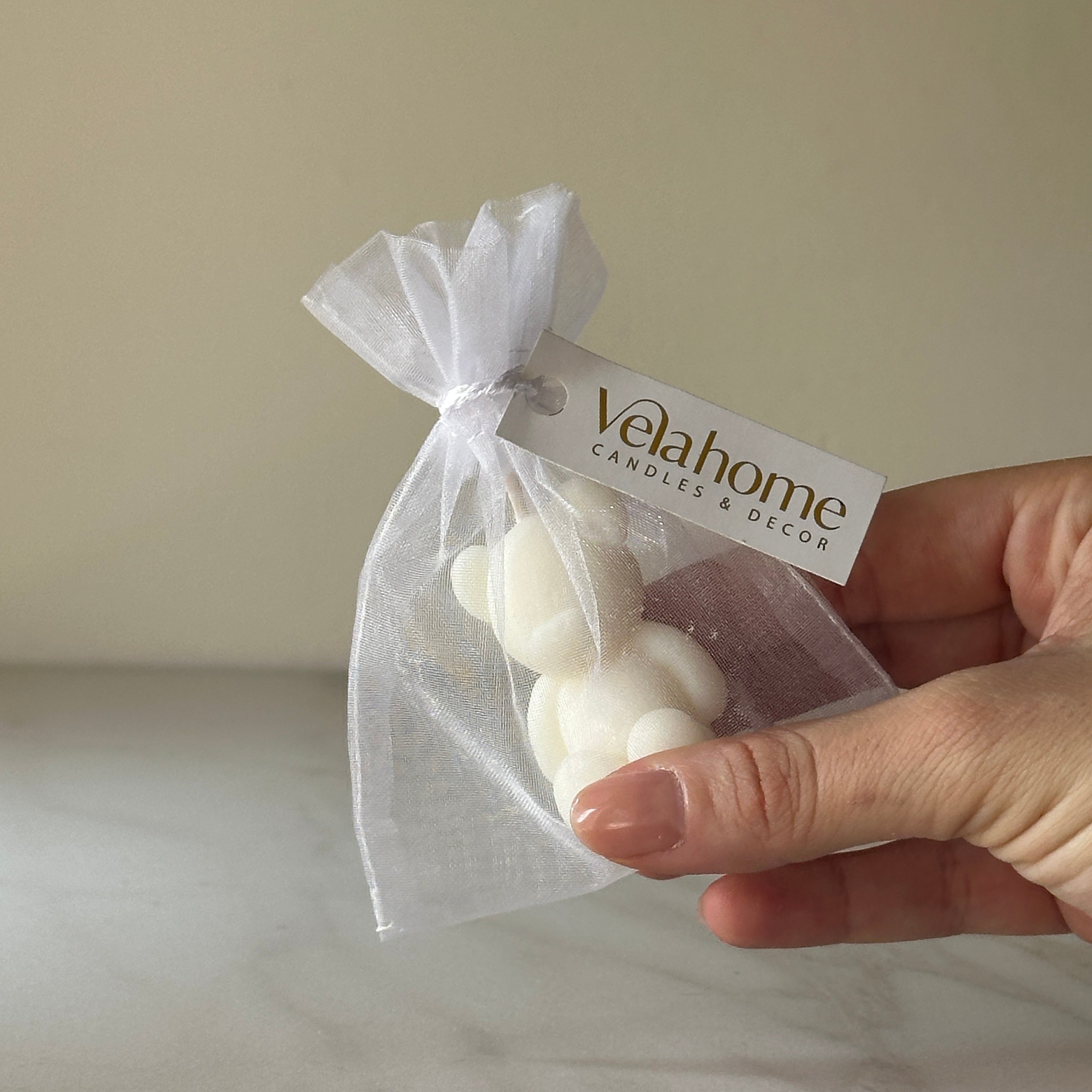 Vela Osito Mini en bolsa de organza