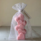 Vela Torre de Corazones en bolsa de organza