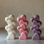 Vela Torre de Corazones en bolsa de organza