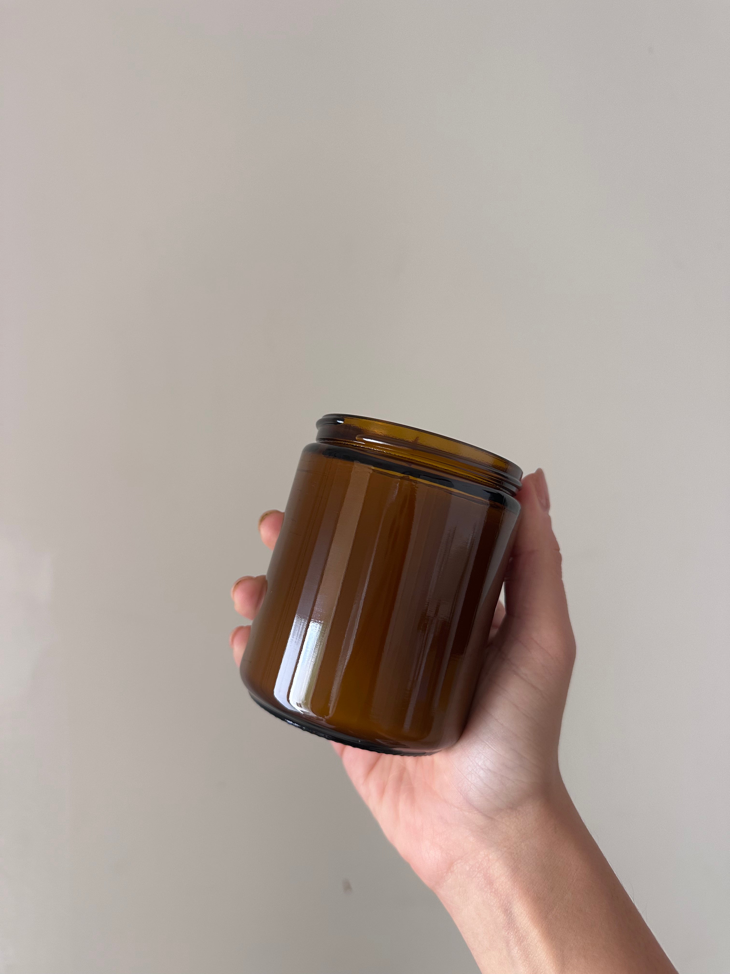 Vela Frasco Ámbar 8 oz