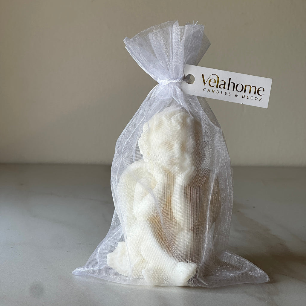 Vela Ángel en bolsa de organza