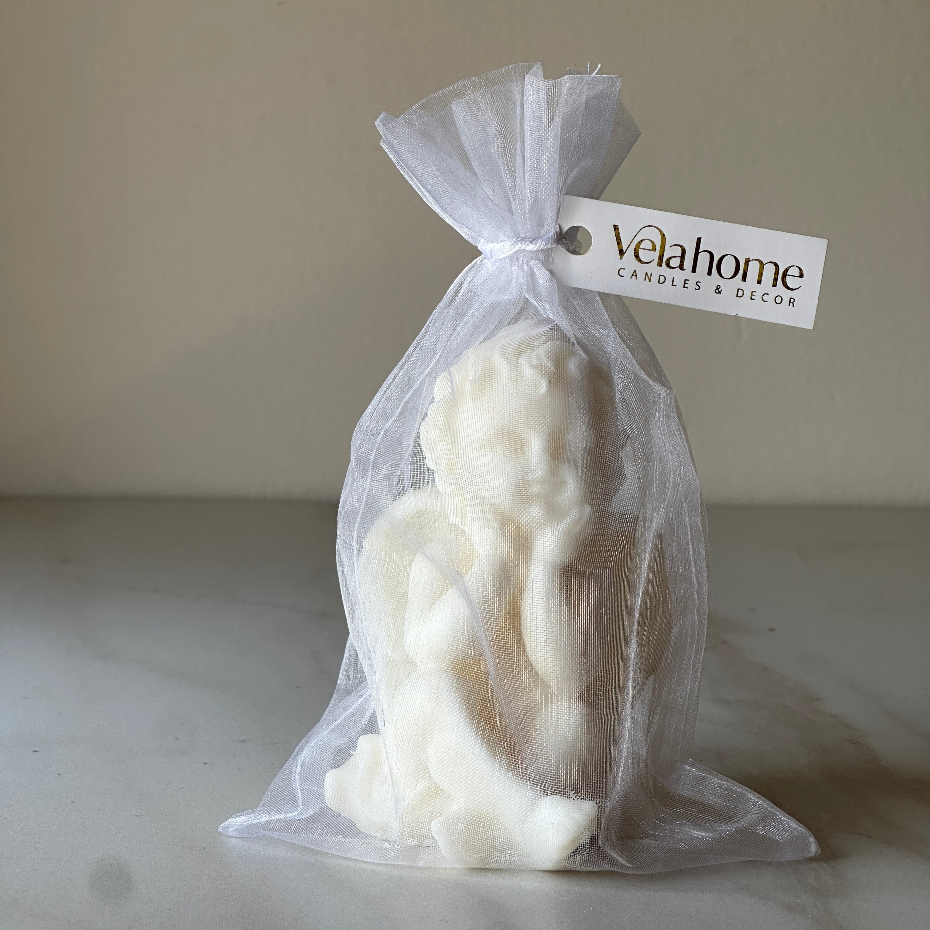 Vela Ángel en bolsa de organza