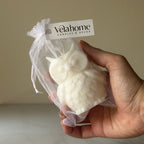 Vela Búho en bolsa de organza