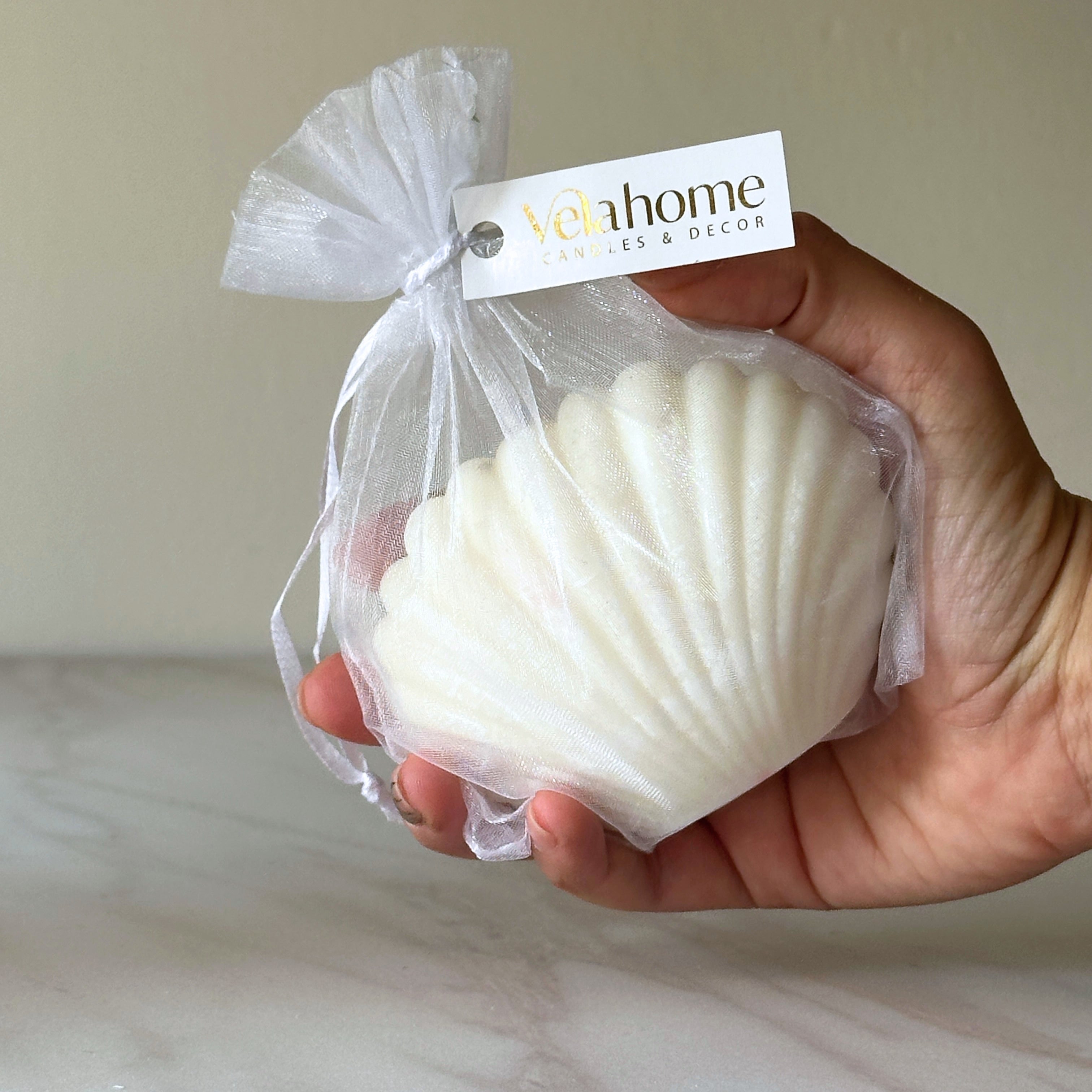 Vela Concha de Mar en bolsa de organza