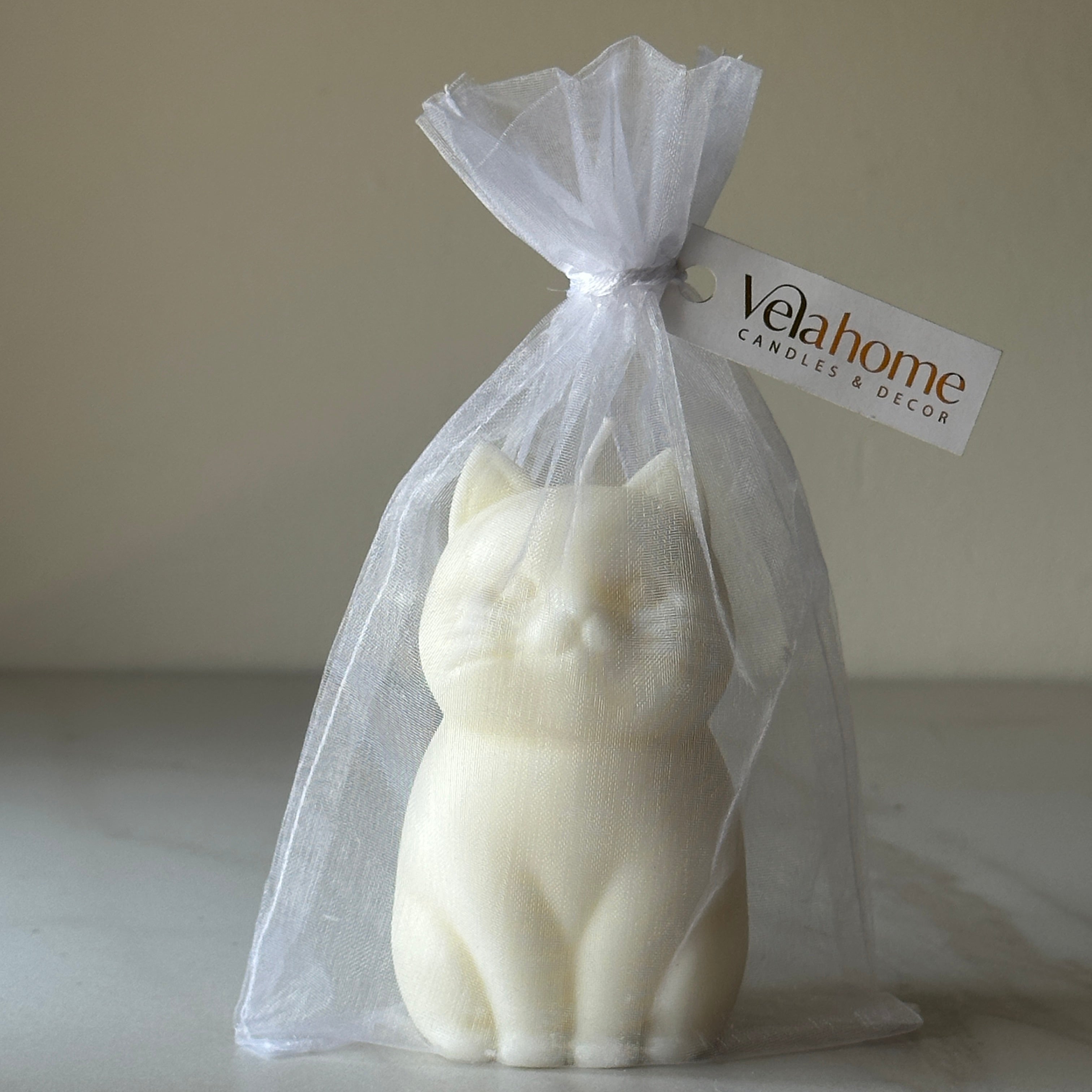 Vela Gatito en Bolsa de Organza