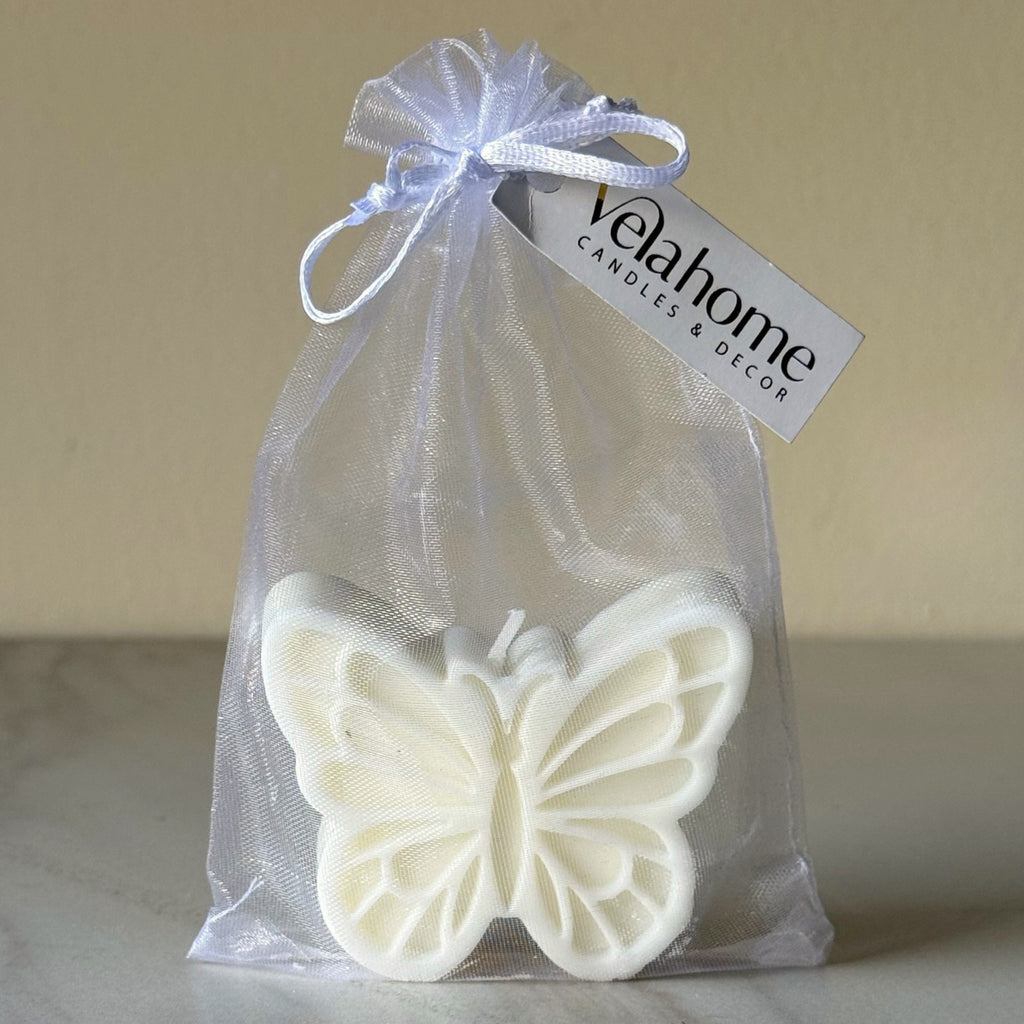 Vela Mariposa en bolsa de organza