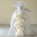 Vela Torre de Corazones en Bolsa de Organza