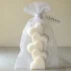 Vela Torre de Corazones en Bolsa de Organza