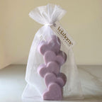 Vela Torre de Corazones en Bolsa de Organza