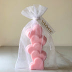Vela Torre de Corazones en Bolsa de Organza