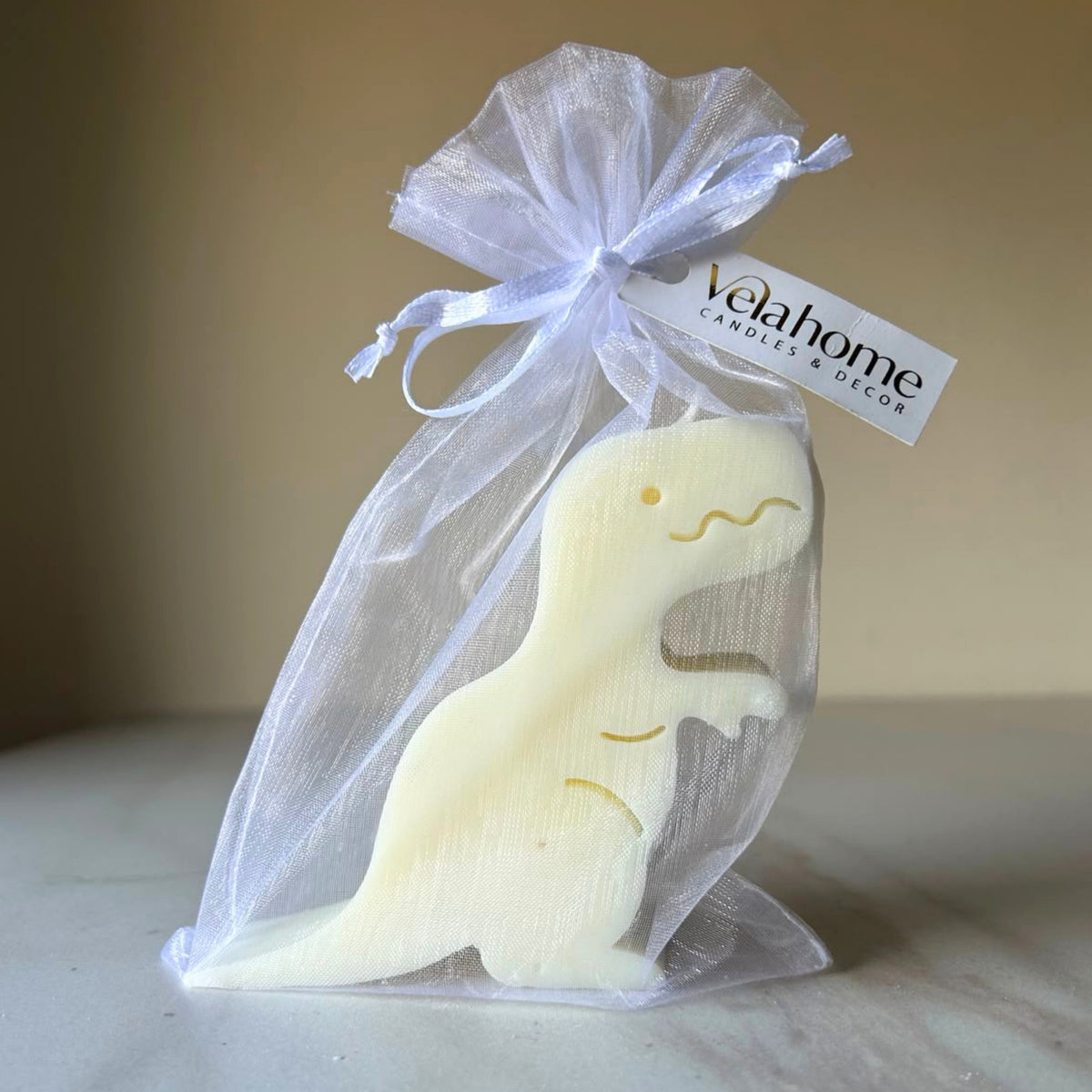 Vela Dinosaurio T-Rex en Bolsa de Organza