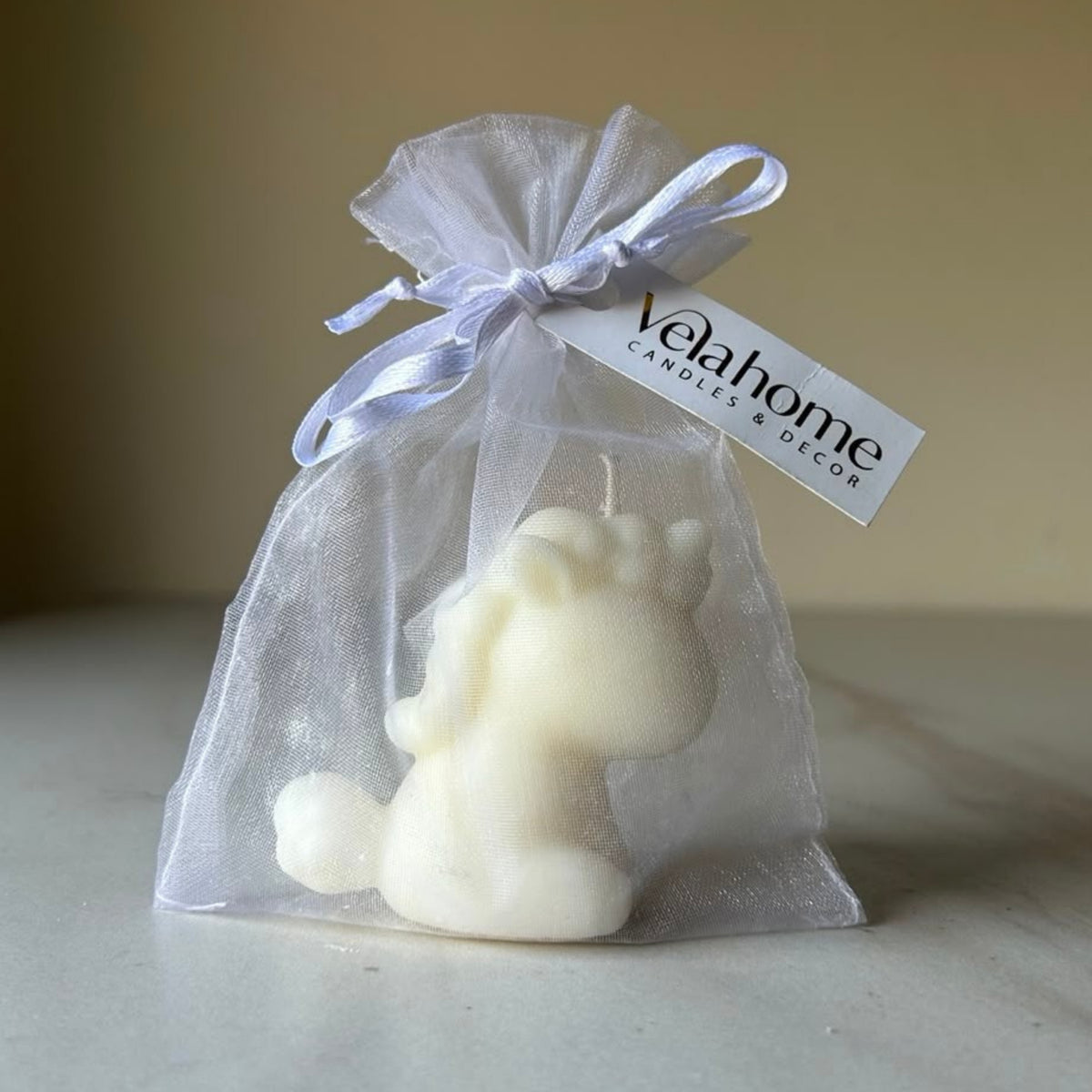Vela Unicornio en Bolsa de Organza