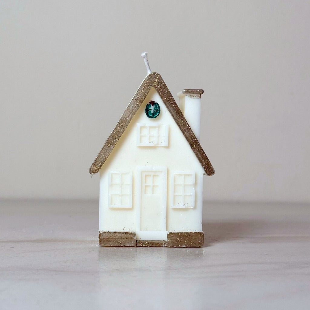 Vela Casa Navideña con Chimenea
