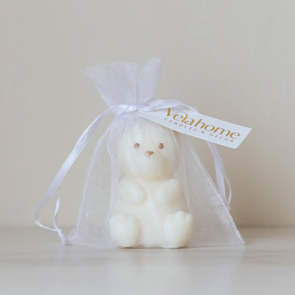 Vela Osito en bolsa de organza