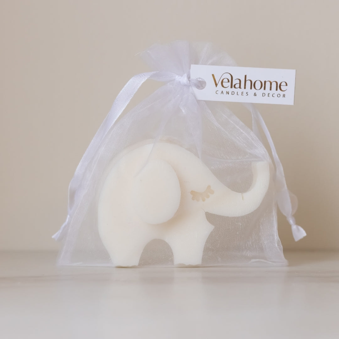 Vela Elefante en bolsa de organza