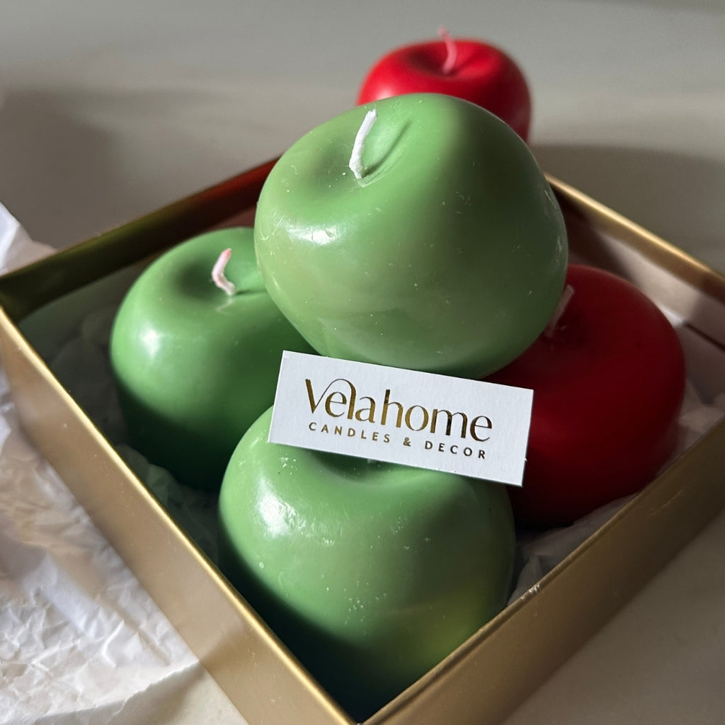 Vela Manzana Set 4 Piezas