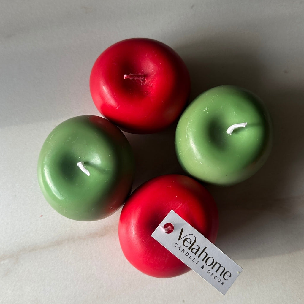 Vela Manzana Set 4 Piezas