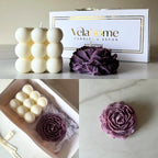 Vela Peonía & Bubble Set