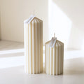Set de velas Cilindros Rayados