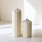 Set de velas Cilindros Rayados
