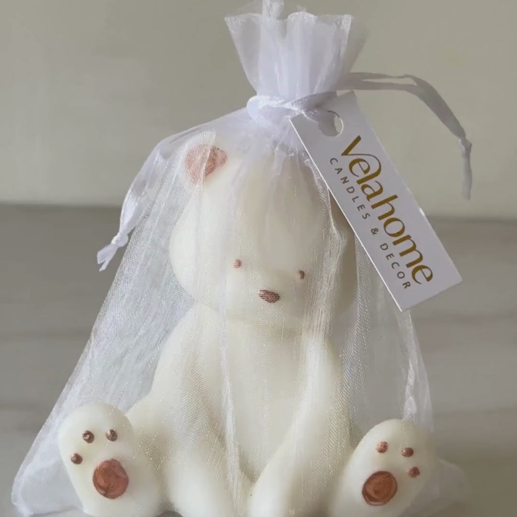 Vela Oso Grande en bolsa de organza